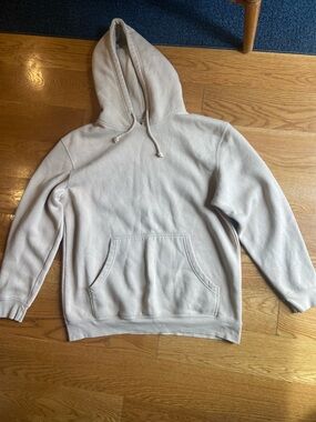 Womans Classic Hooded Sweatshirt - Light Beige, “love never fails”